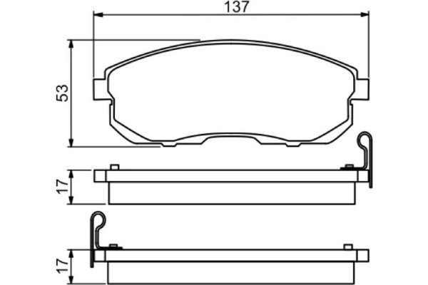 Bosch Σετ τακάκια, Δισκόφρενα - 0 986 494 277