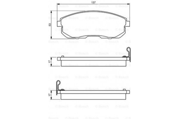 Bosch Σετ τακάκια, Δισκόφρενα - 0 986 494 277