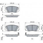 Bosch Σετ τακάκια, Δισκόφρενα - 0 986 494 279