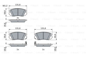 Bosch Σετ τακάκια, Δισκόφρενα - 0 986 494 279