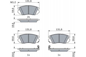 Bosch Σετ τακάκια, Δισκόφρενα - 0 986 494 279