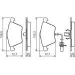 Bosch Σετ τακάκια, Δισκόφρενα - 0 986 494 283