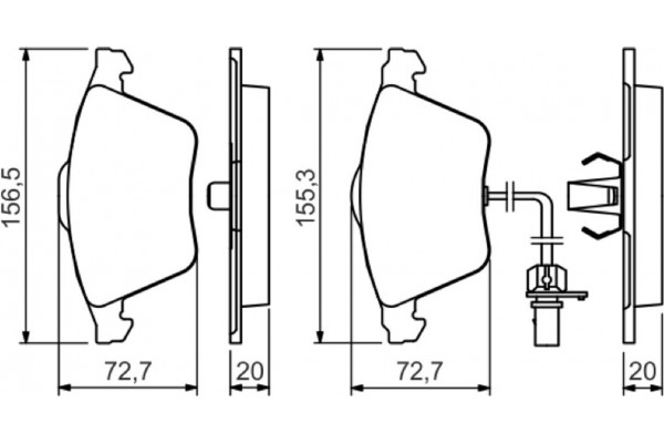 Bosch Σετ τακάκια, Δισκόφρενα - 0 986 494 283