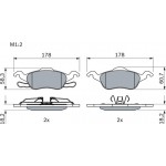Bosch Σετ τακάκια, Δισκόφρενα - 0 986 494 284