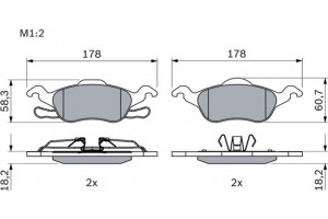 Bosch Σετ τακάκια, Δισκόφρενα - 0 986 494 284