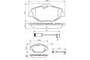 Bosch Σετ τακάκια, Δισκόφρενα - 0 986 494 285