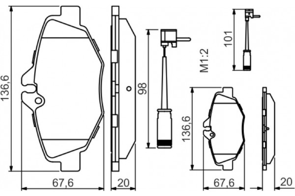Bosch Σετ τακάκια, Δισκόφρενα - 0 986 494 285