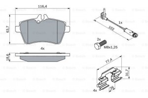Bosch Σετ τακάκια, Δισκόφρενα - 0 986 494 290