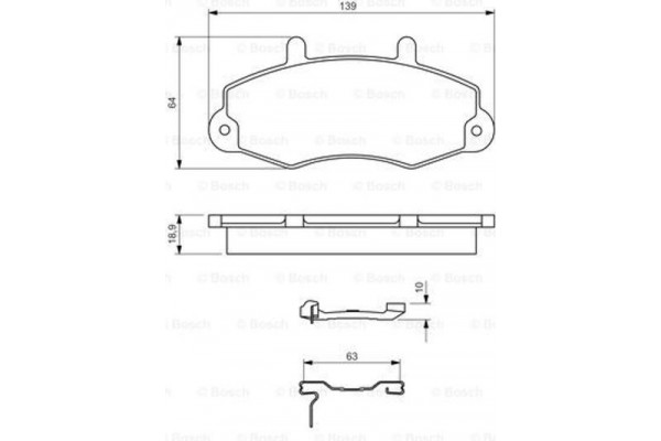 Bosch Σετ τακάκια, Δισκόφρενα - 0 986 494 292