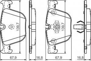 Bosch Σετ τακάκια, Δισκόφρενα - 0 986 494 294