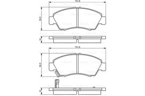 Bosch Σετ τακάκια, Δισκόφρενα - 0 986 494 299