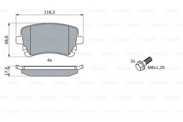 Bosch Σετ τακάκια, Δισκόφρενα - 0 986 494 303