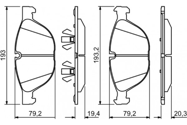 Bosch Σετ τακάκια, Δισκόφρενα - 0 986 494 307