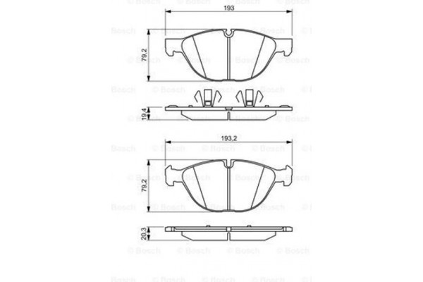 Bosch Σετ τακάκια, Δισκόφρενα - 0 986 494 307