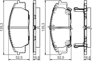 Bosch Σετ τακάκια, Δισκόφρενα - 0 986 494 311