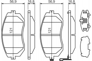 Bosch Σετ τακάκια, Δισκόφρενα - 0 986 494 315