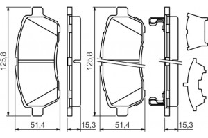 Bosch Σετ τακάκια, Δισκόφρενα - 0 986 494 321