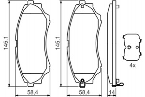 Bosch Σετ τακάκια, Δισκόφρενα - 0 986 494 323
