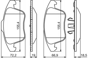 Bosch Σετ τακάκια, Δισκόφρενα - 0 986 494 324