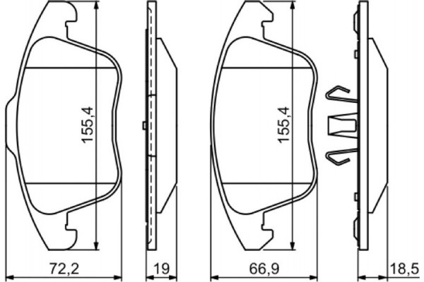 Bosch Σετ τακάκια, Δισκόφρενα - 0 986 494 324