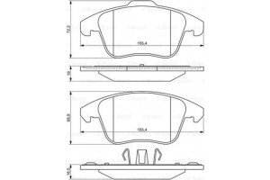 Bosch Σετ τακάκια, Δισκόφρενα - 0 986 494 324