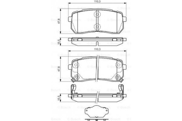 Bosch Σετ τακάκια, Δισκόφρενα - 0 986 494 327