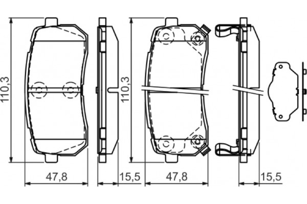 Bosch Σετ τακάκια, Δισκόφρενα - 0 986 494 327