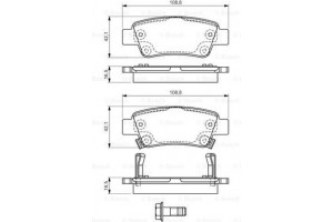 Bosch Σετ τακάκια, Δισκόφρενα - 0 986 494 329