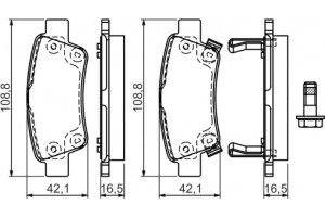 Bosch Σετ τακάκια, Δισκόφρενα - 0 986 494 329