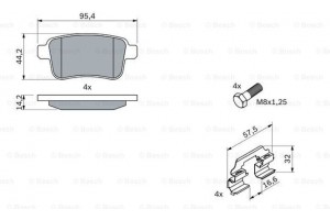 Bosch Σετ τακάκια, Δισκόφρενα - 0 986 494 331