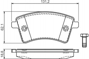 Bosch Σετ τακάκια, Δισκόφρενα - 0 986 494 332