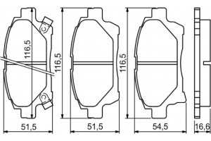 Bosch Σετ τακάκια, Δισκόφρενα - 0 986 494 333