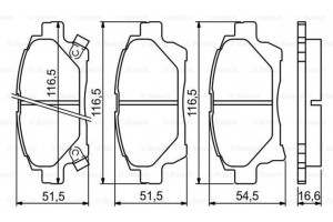 Bosch Σετ τακάκια, Δισκόφρενα - 0 986 494 333