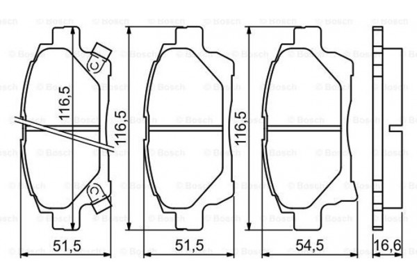 Bosch Σετ τακάκια, Δισκόφρενα - 0 986 494 333