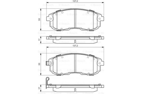 Bosch Σετ τακάκια, Δισκόφρενα - 0 986 494 337