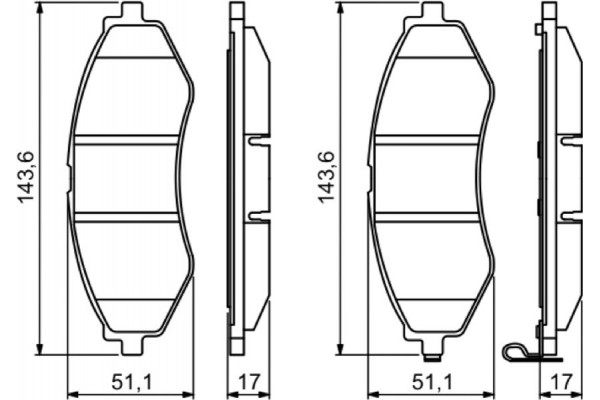 Bosch Σετ τακάκια, Δισκόφρενα - 0 986 494 343