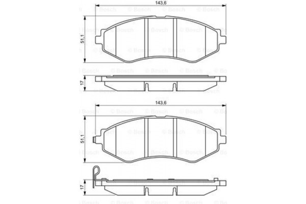 Bosch Σετ τακάκια, Δισκόφρενα - 0 986 494 343