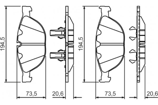 Bosch Σετ τακάκια, Δισκόφρενα - 0 986 494 349 Bosch Σετ τακάκια, Δισκόφρενα - 0 986 494 349