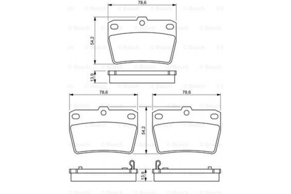 Bosch Σετ τακάκια, Δισκόφρενα - 0 986 494 350