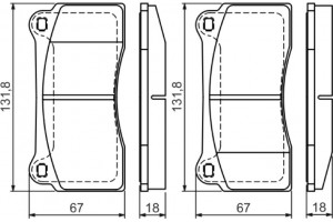 Bosch Σετ τακάκια, Δισκόφρενα - 0 986 494 353