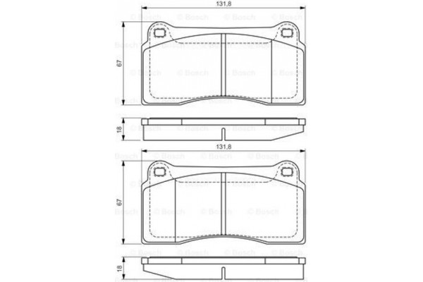 Bosch Σετ τακάκια, Δισκόφρενα - 0 986 494 353