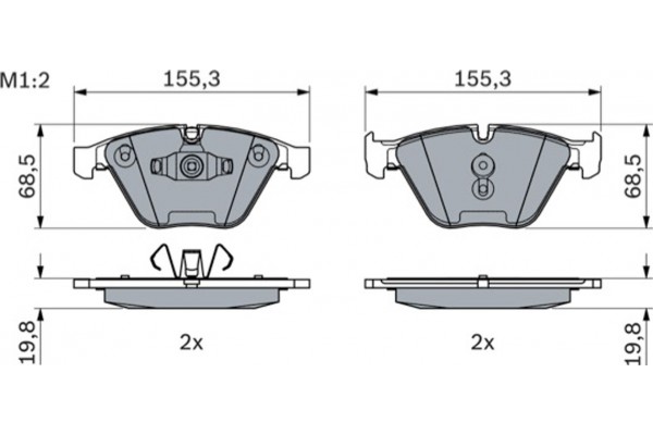 Bosch Σετ τακάκια, Δισκόφρενα - 0 986 494 354 Bosch Σετ τακάκια, Δισκόφρενα - 0 986 494 354