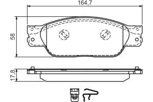 Bosch Σετ τακάκια, Δισκόφρενα - 0 986 494 355