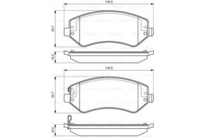 Bosch Σετ τακάκια, Δισκόφρενα - 0 986 494 357