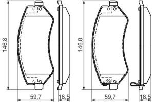 Bosch Σετ τακάκια, Δισκόφρενα - 0 986 494 357