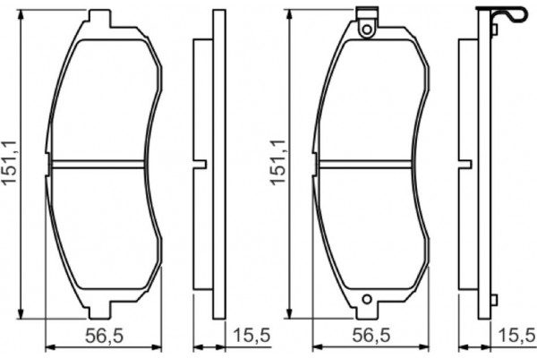 Bosch Σετ τακάκια, Δισκόφρενα - 0 986 494 362