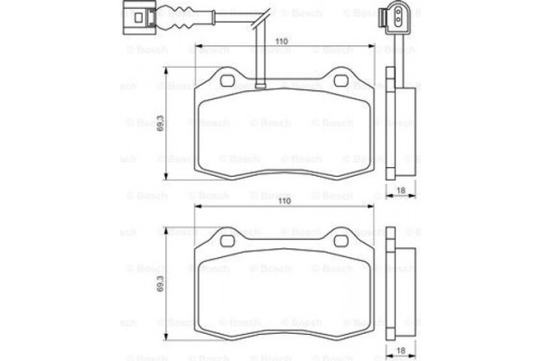 Bosch Σετ τακάκια, Δισκόφρενα - 0 986 494 367