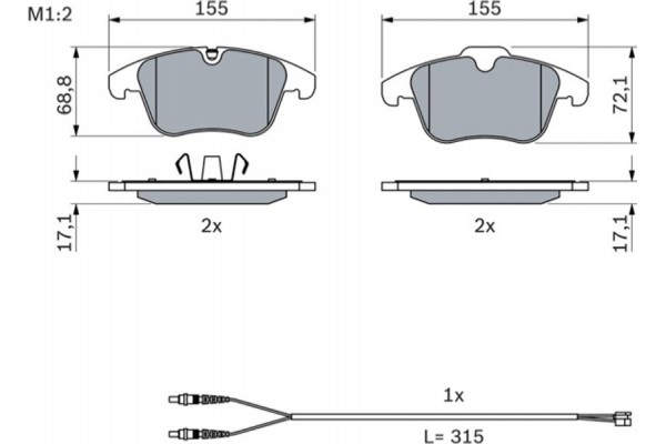 Bosch Σετ τακάκια, Δισκόφρενα - 0 986 494 371