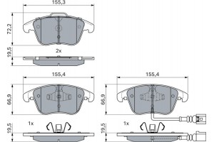 Bosch Σετ τακάκια, Δισκόφρενα - 0 986 494 372