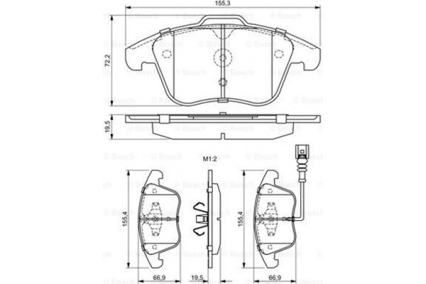 Bosch Σετ τακάκια, Δισκόφρενα - 0 986 494 372